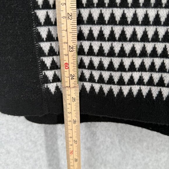 Title Nine Super Power Quarter Zip Sweater Size XS Houndstooth Geo Merino Wool - Picture 11 of 12